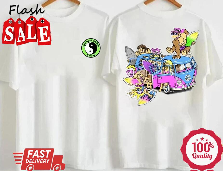 TC Surf Designs Thrilla Gorilla Surf Van T-Shirt – Retro 90s Hawaii Tee