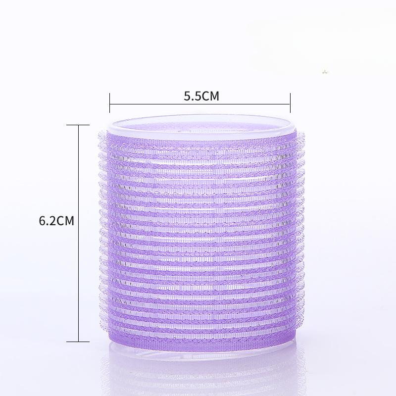 6pcs Random Color Self-adhesive Hair Roller Heatless Air Bangs Rollers Curlers Volume Self-adhesive Hook Loop DIY Styling Tools