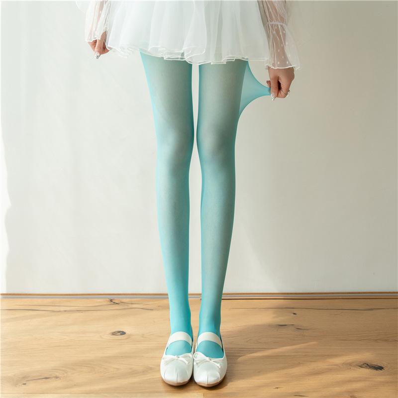 Einweg-Kniestrümpfe Jk Lolita Seidenstrümpfe Damen Sommer Dünn Bunt Transparent Strumpfhosen Einfarbig Strumpfhosen Sexy Schlank Strumpfwaren One Size gray
