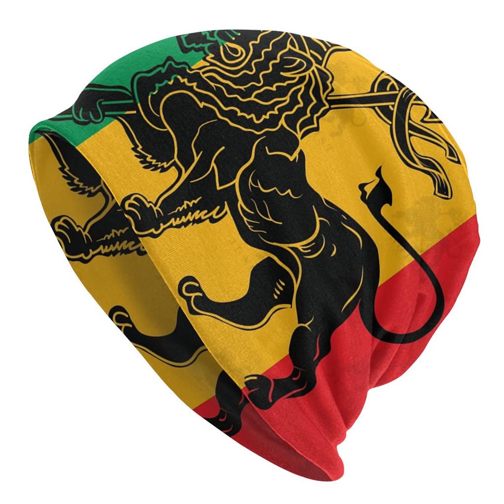 Winter Warm Lion Of Judah Reggae Rastafarian Flag Bonnet Femme Slouchy Beanie Hat Cool Ski Skullies Beanies Caps for Unisex Women