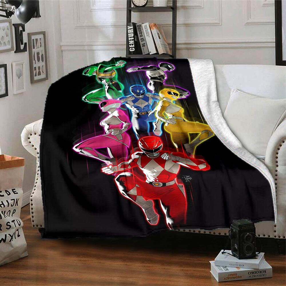 1pc Mighty Morphin Power Rangers3 Blanket, Gift, for Men and Women, Soft Blanket, Good for Sofa Bed Couch Travel, Lightweight Flannel Blanket