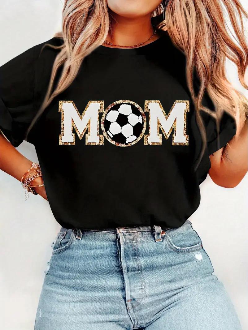 

Женский топ с круглым вырезом и короткими рукавами - Подарок на День матери, Европейский и американский стиль XXL