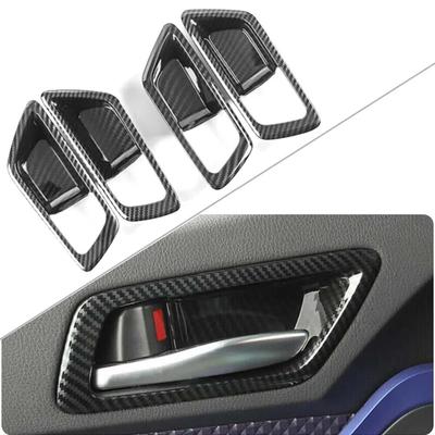 4 Uds para Toyota CHR C-HR 2016 2017 2018 ABS fibra de carbono manija de puerta interior cubierta de cuenco embellecedor accesorios de coche