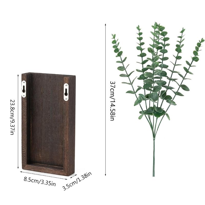 2pcs Natural Wood Hangings Pots Versatile Wood Wall Planter Wall Decorative Pots for Living Room Office Decorations