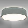 Grey Textile Ceiling Light B.k.licht - 2 E27 Sockets - Ø38cm - Ceiling Lighting Living Room Dining Room Bedroom
