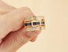 Nidin New Arrival Punk Bandage Shape Shiny Crystal Zircon Multilayer Open Rings 2 Colors For Women Girl Daily Party Jewelry Gift