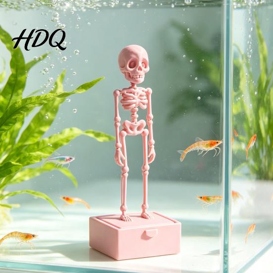Regalo Creativo per Acquariofili Scheletro Danzante Aeratore per Acquario con Articolazioni Mobili Decorazioni per Acquario di Halloween Pompa ad Aria Dinamica Accessorio