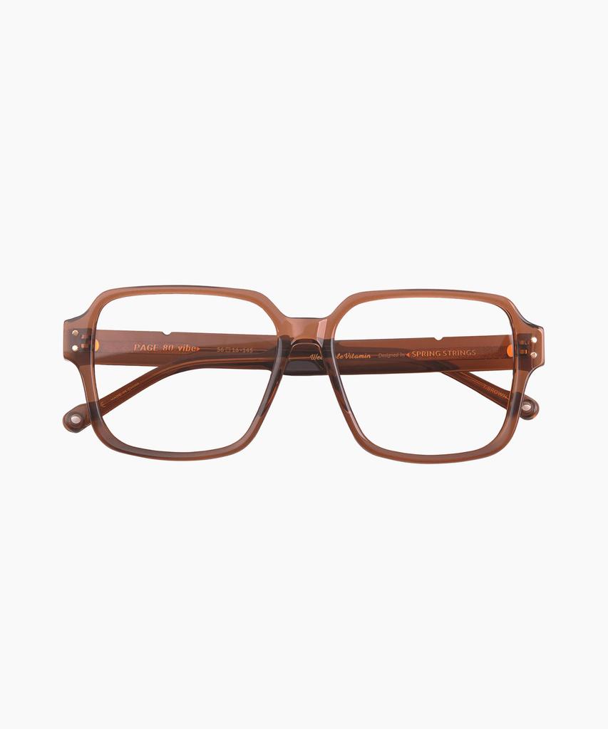 Seupeulingseuteulingseu Retro Square Shape Glasses Page 80 [T Brown]