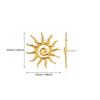 Classic Half Flower Stainless Steel Earring Women Mama 18K Gold-plated Stud Earring Wedding Jewelry Vacation Accessories Gifts