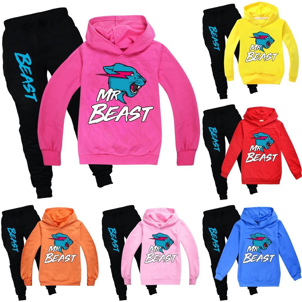 Conjunto de Sudadera con Capucha y Pantalones Jogger de Algodón de Dibujos Animados para Niños, para Jugar Activamente y Uso Casual