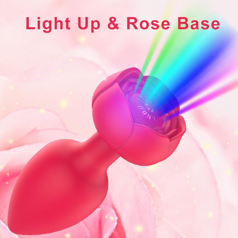 Remote Anal Vibrator Light-emitting Butt Plug Male Prostate Massager Stimulator Female Masturbator Sex Toy for Women for Gay