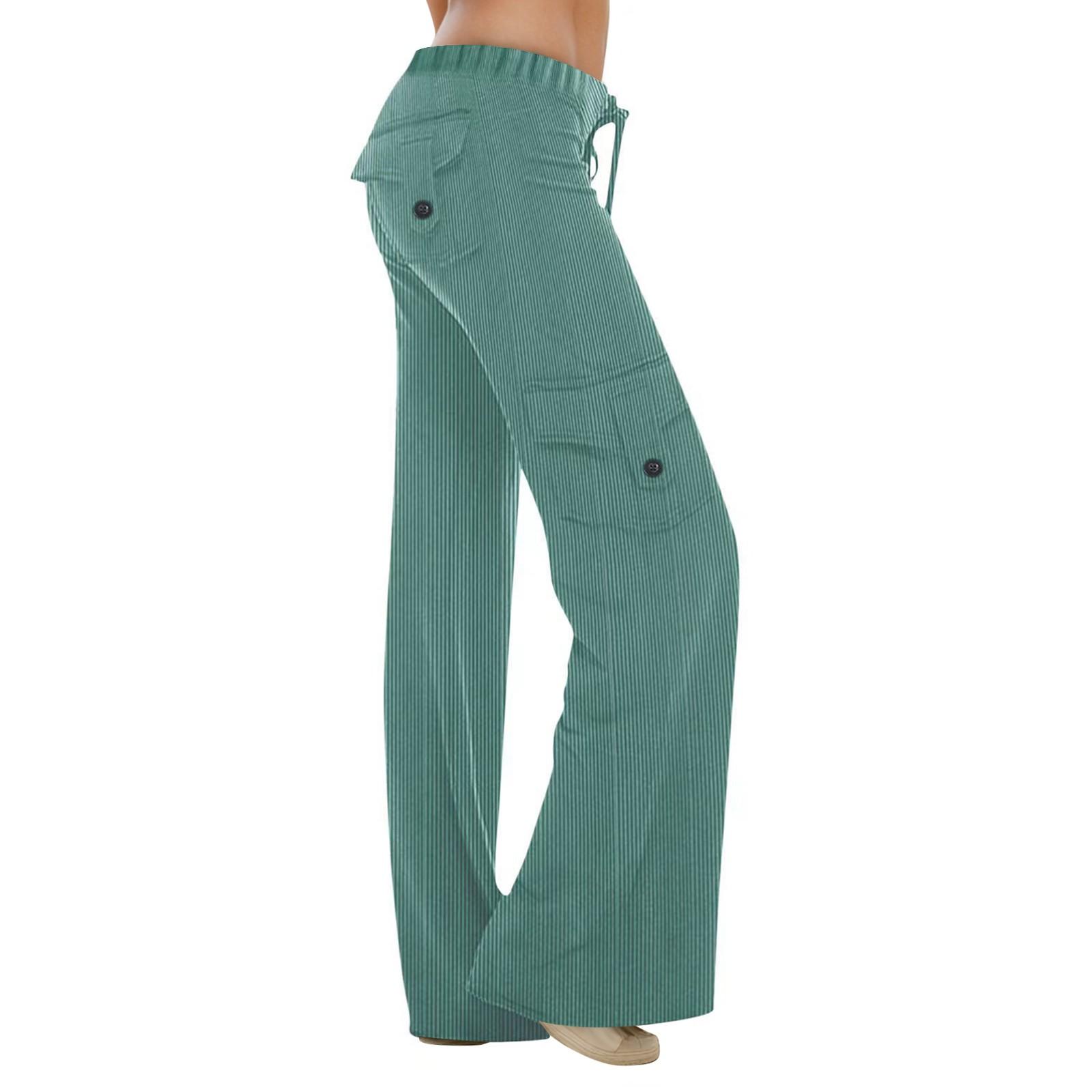 

Женские модные однотонные брюки для йоги с эластичной талией и завязками на шнурке, брюки XL