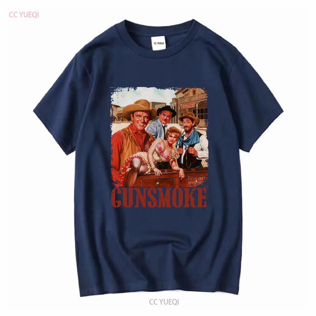 Gunsmoke American Tv Show Retro T Shirt New vintage Washed fashion designer clothes Slightly Comfortable Top For Everyday Wear