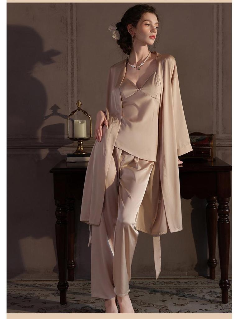 Pure Desire Ice Silk Camisole and Pants Set: Women's Spring/Summer Lightweight Pajamas