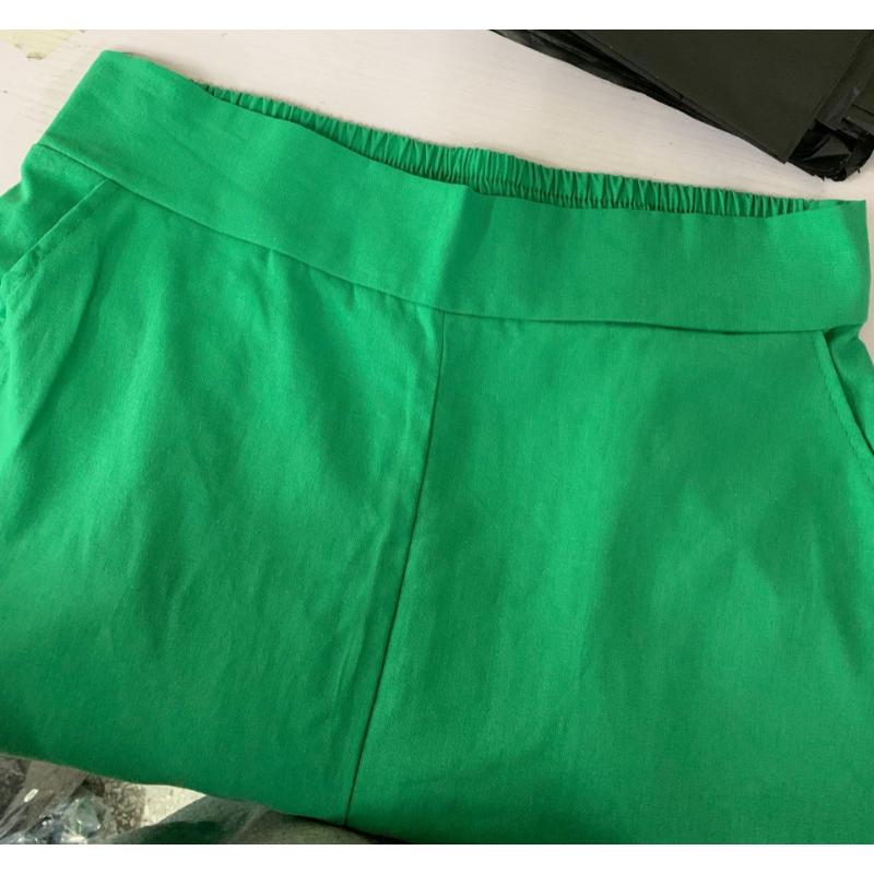Women's Summer 2 Piece Outfits Sleeveless Pleated Ruffle Tank Top Wide Leg Cropped Pants Casual Loose Linen Matching Set with Pockets