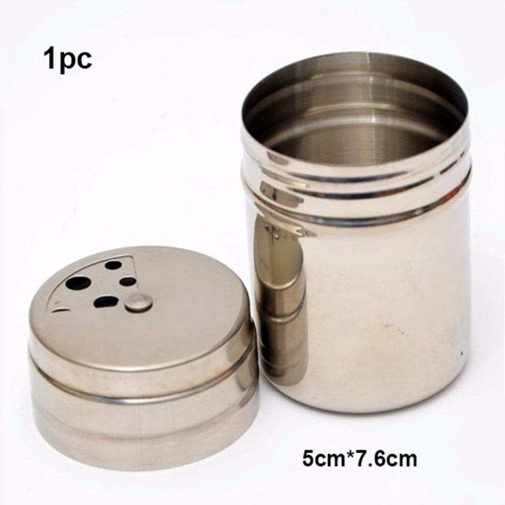1/2/3/5pcs Portable Camping Seasoning Kit Mulistyles PET/Stainless Steel Clear Seasoning Bottles