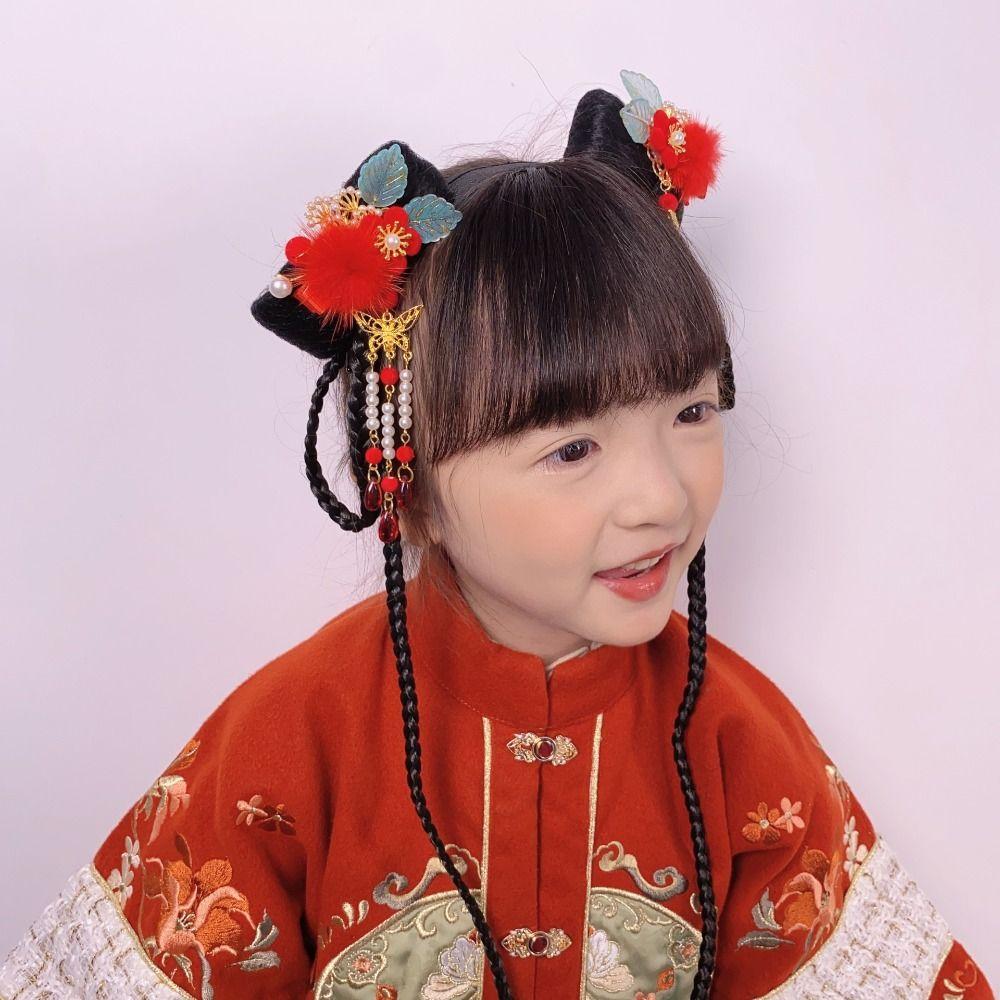 Tang Suit New Year Barrettes Hanfu Headwear Ancient Style Hair Clip  Winter