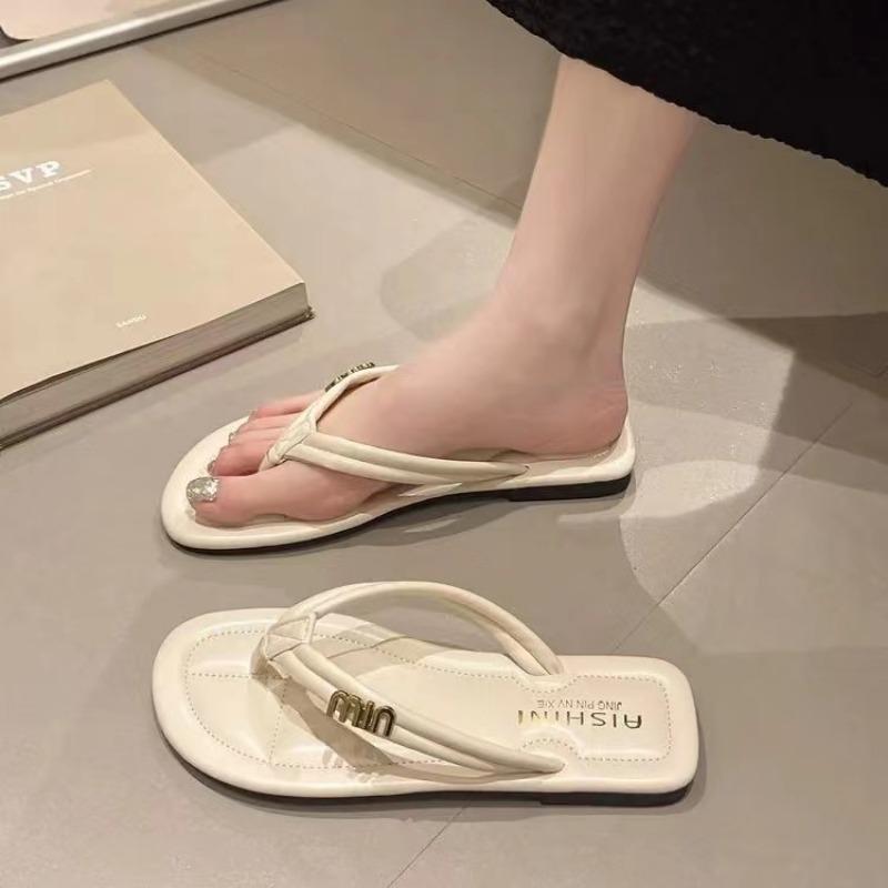Summer Women's Outer Flip-flops Fashionable New Flat-bottomed Sandals Beach Slippers
