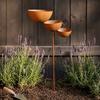 Yousheng 3 Tiered Cascading Rain Catcher Bird Bath, Metal Garden Stake Bird Water Bowl Feeder, Outdoor Pollinator Watering Station for Garden, Patio,