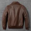 Men's Leather Jacket Genuine Cow A2 Flight Suit Man Aviator Bomber Coat Men Cow hide Leather Jackets Spring Autumn