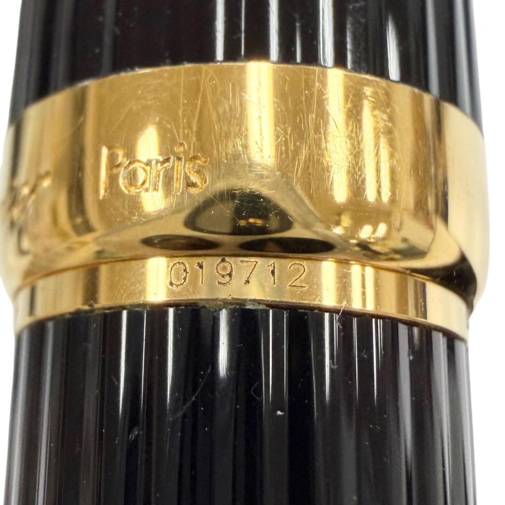 Very Good Cartier mechanical pencil Louis Cartier Stripe Twist Style black mens Used