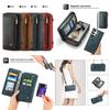 Suitable for Samsung S24 Phone Leather Case S24 Ultra Multifunctional Retro Zipper Wallet Crossbody Handbag