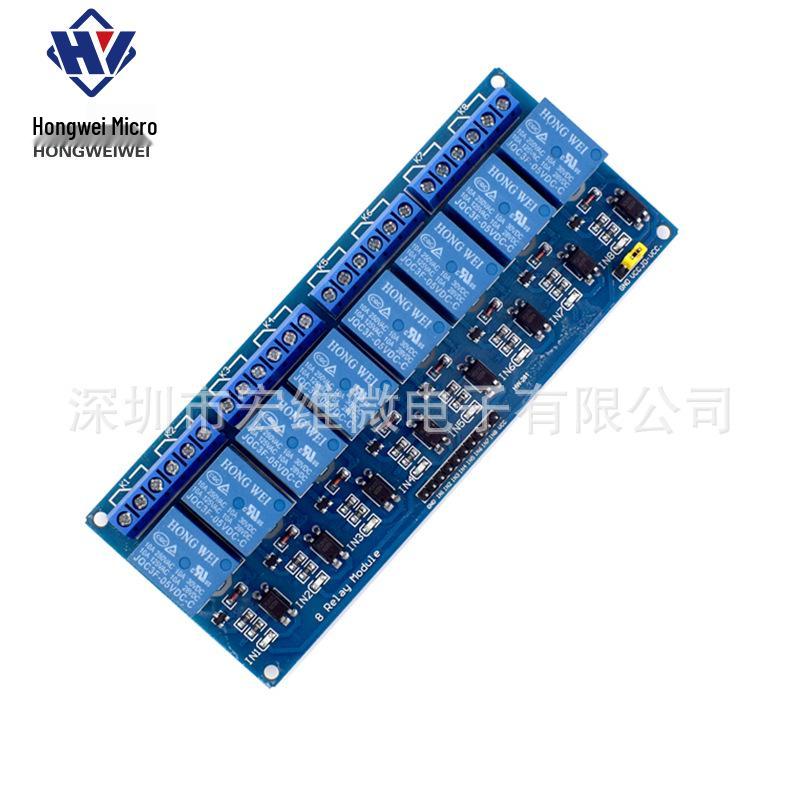 8-Channel DC5V Relay Module with Optocoupler and Indicator Lights
