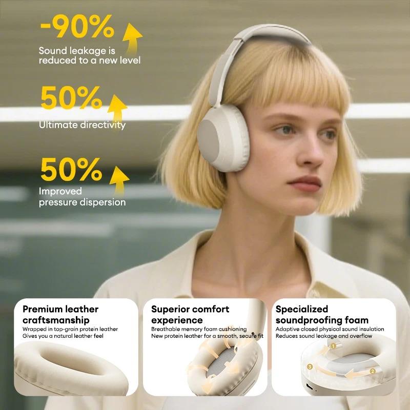 Origina Lenovo LE601 Gaming Headset Over-Ear Wireless Bluetooth 6.0 Headphones IMAX-level 360° Stereo Sound Long Endurance Foldable