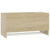 Badezimmer Wandkleiderschrank mit Kleiderstange, Klapp-Wandregal, 70x32,5x35 cm