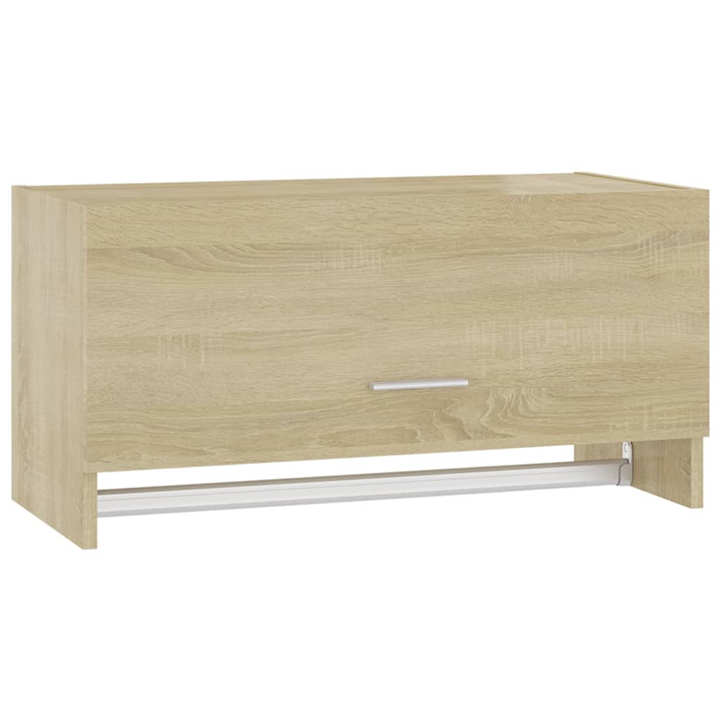 Badezimmer Wandkleiderschrank mit Kleiderstange, Klapp-Wandregal, 70x32,5x35 cm