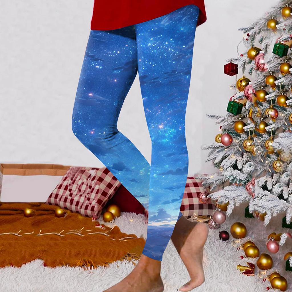 Women's Fashionable Printed Elastic Waist Slim Fit Elastic Yoga Casual Pants