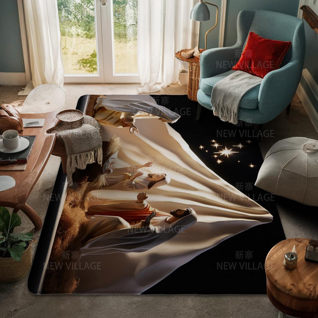 House Entrance Carpet Home Door Mat Living Room Bath Foot Bathroom Non-slip Water Absorption Rugs Bath Merry Christmas Winter