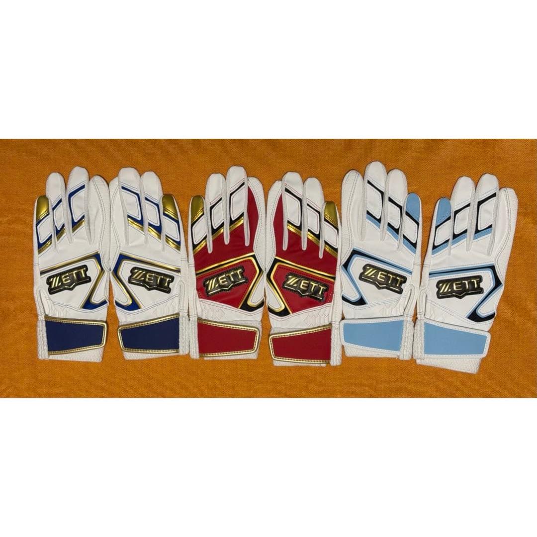 Used ZETT Junior Impact Z Batting Gloves Set of 3