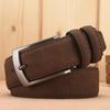 Retro Men's Suede Belt Adjustable Metal Buckle Belt Vintage Pants Accessories  Student