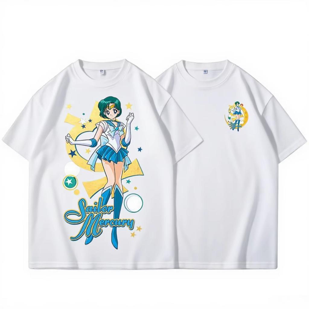 Sailor Moon Tshirts for Unisex and Women Summer Fashion Anime Print Shortsleeved Tshirts Womens Street Clothing Cotton