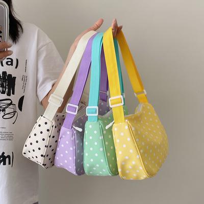 Women's Bag 2025 New Summer Japanese-style Small Polka Dot Shoulder Bag Large Capacity Lazy Wind Small Fresh Messenger Bag