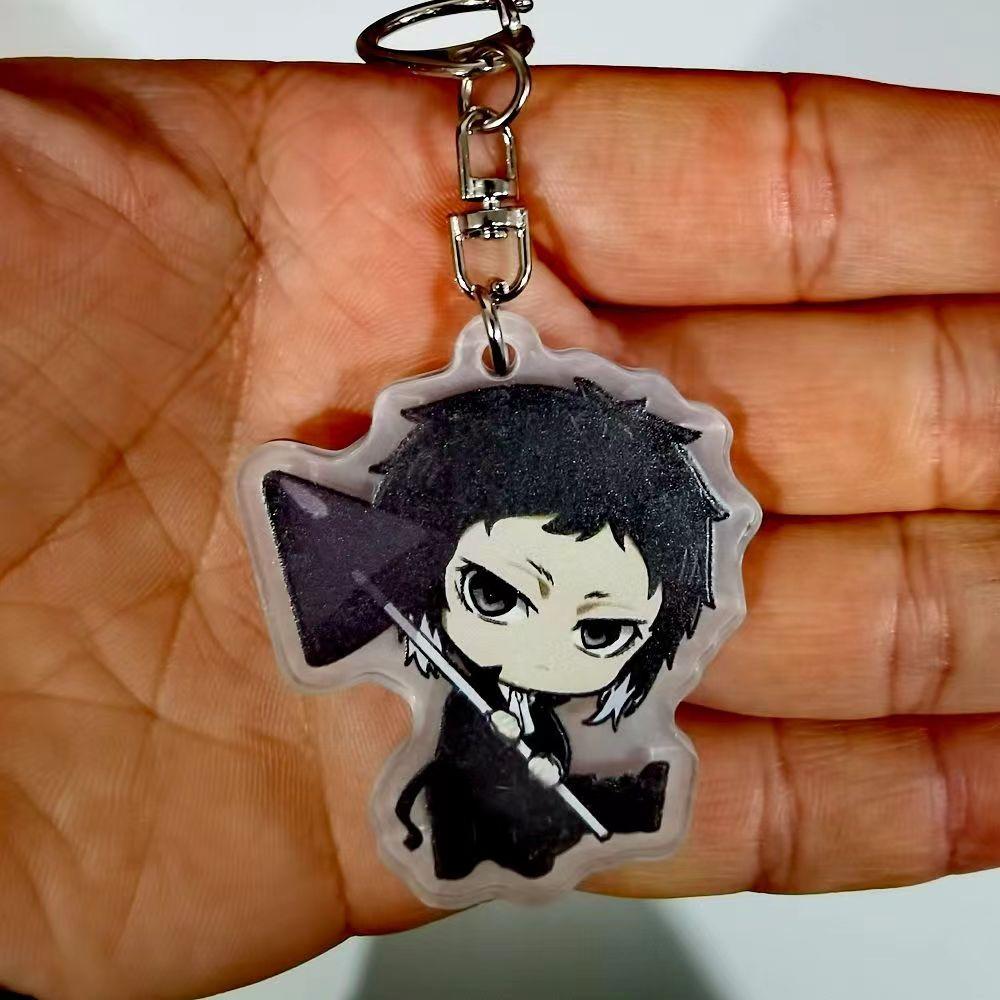 Anime Bungou Stray Dogs Arcylic Keychain Atsushi Nakajima Dazai Flower Key Chain Women Men Accessories Bag Pendant Chaveio Perfect Gifts