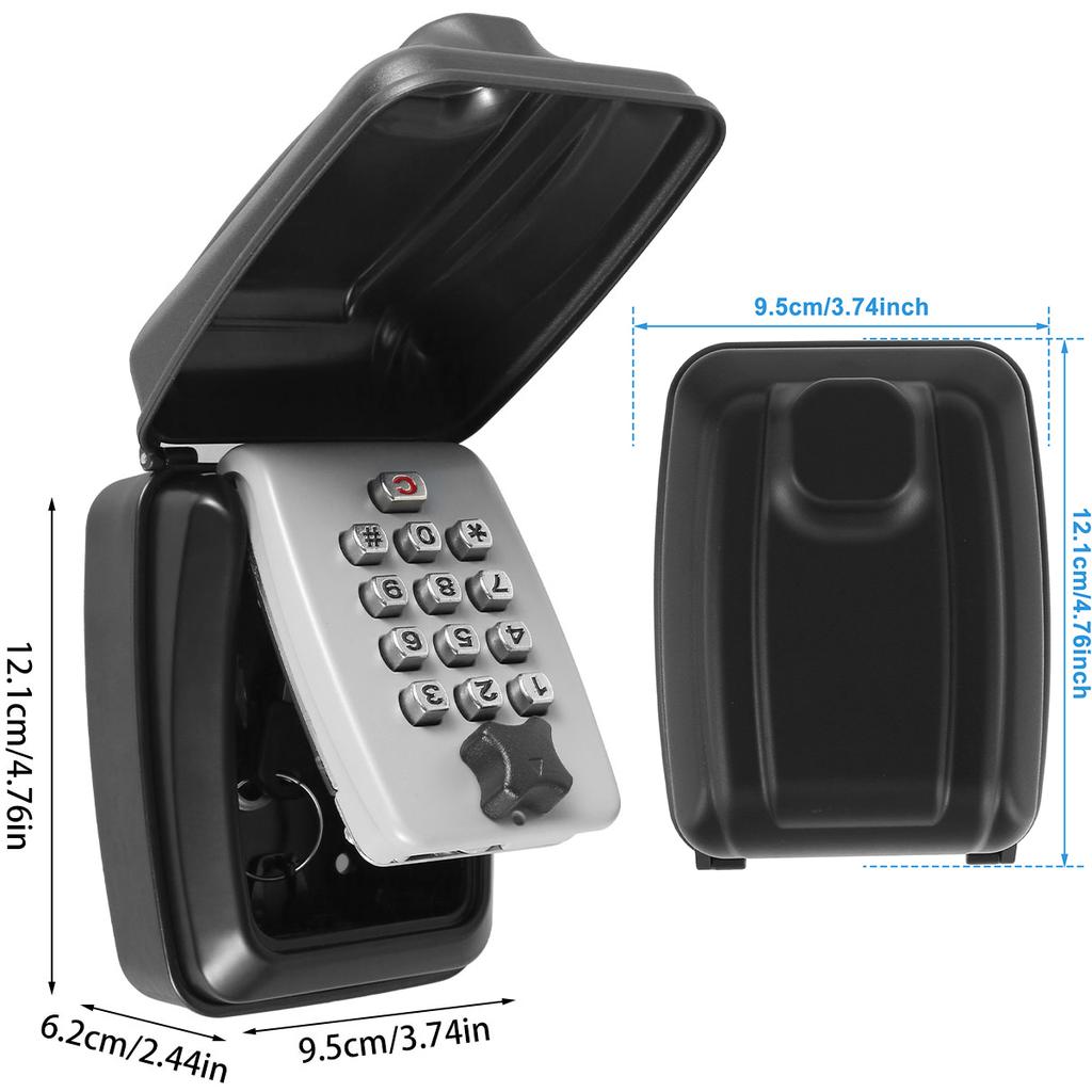 Schlüsselkasten Wandmontage Geheimcode Sicherheits-Schlüsselsafe Geheime Organizer-Box Kein Schlüssel Zuhause Büro Wetterfest Sicher Schlüsselaufbewahrung NEU