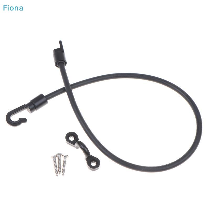 2Sets 18" Marine Boat Fishing Rod Tamer Strap Adjustable Elastic Rope Hook Fixing Buckle Set Deck Mount Connector Canoe Kayak