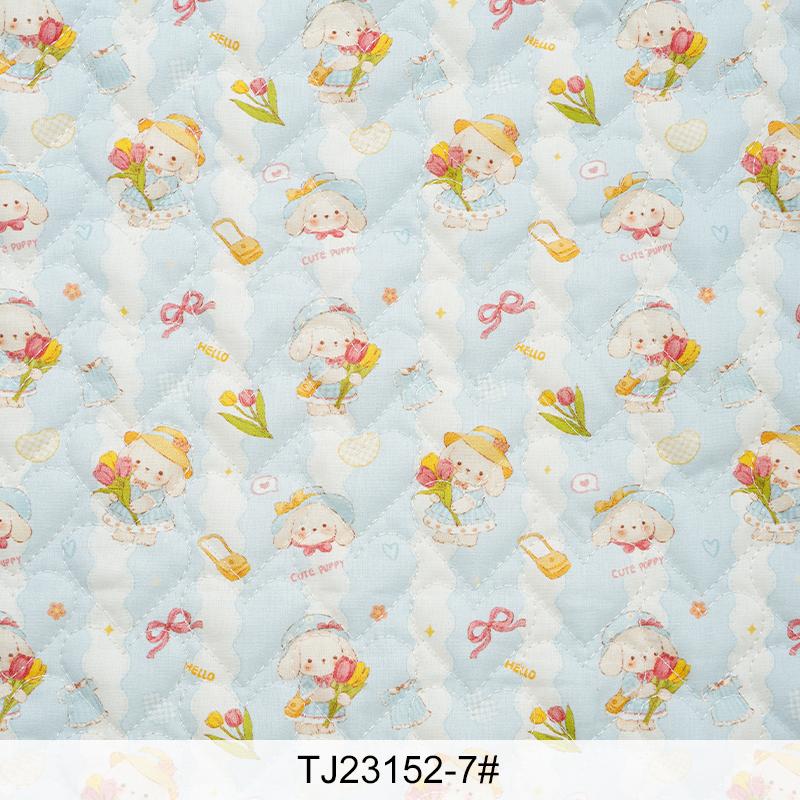 0.5m/1m Puppy Printed Heart-shaped Quilted Cotton Fabric For Sewing Gloves Children's  Jackets Makeup Bags Handmade DIY Fabric