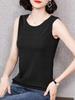 Women's Korean Style Versatile Round Neck Camisole - Sleeveless Spring/Summer Top