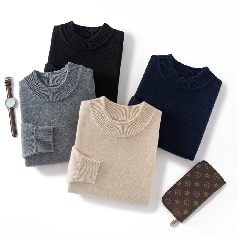 Fanzhen Men's 100% Pure Cashmere Turtleneck Sweater