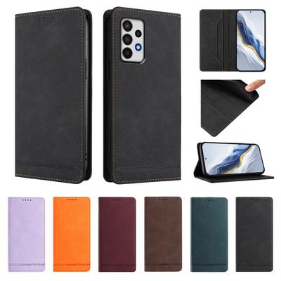 Luxus Lederhülle für Samsung Galaxy A72 A52 A52S A42 A32 A22 A12 A02 A71 A51 A41 A31 A21 A11 Magnetische Klapp-Brieftasche Handyhülle