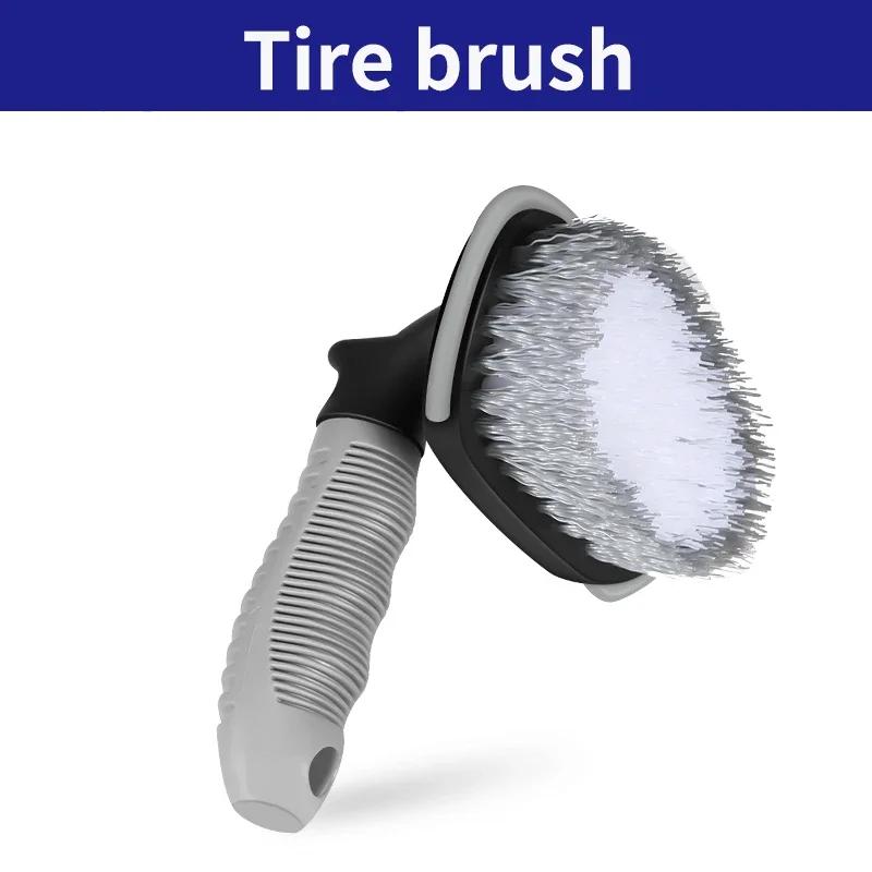 Car Tire Rim Brush Wheel Hub Cleaning Brushes Car Wheels Detailing Cleaning Accessories Tire Auto Washing Tool