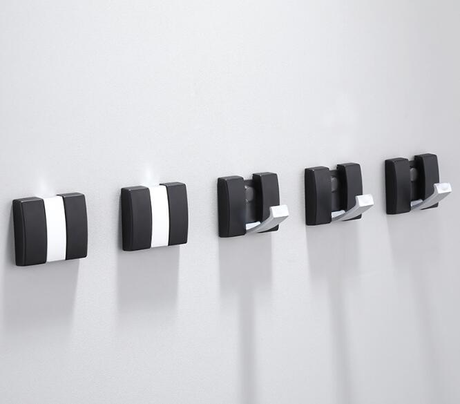 Cârlig Robă Negru Tuqiu Pliabil Cu Aspect Antic Umeraș Raft Haine Cârlig Prosop Aluminiu Cârlig Bucătărie Agățător Ușă Montat pe Perete