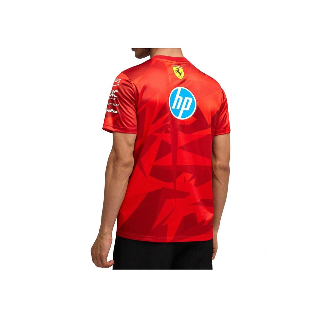 Puma Tricou de curse cu gât rotund, imprimeu replica roșu, aniversare 20 de ani Scuderia Ferrari HP, topuri pentru bărbați 763956-01