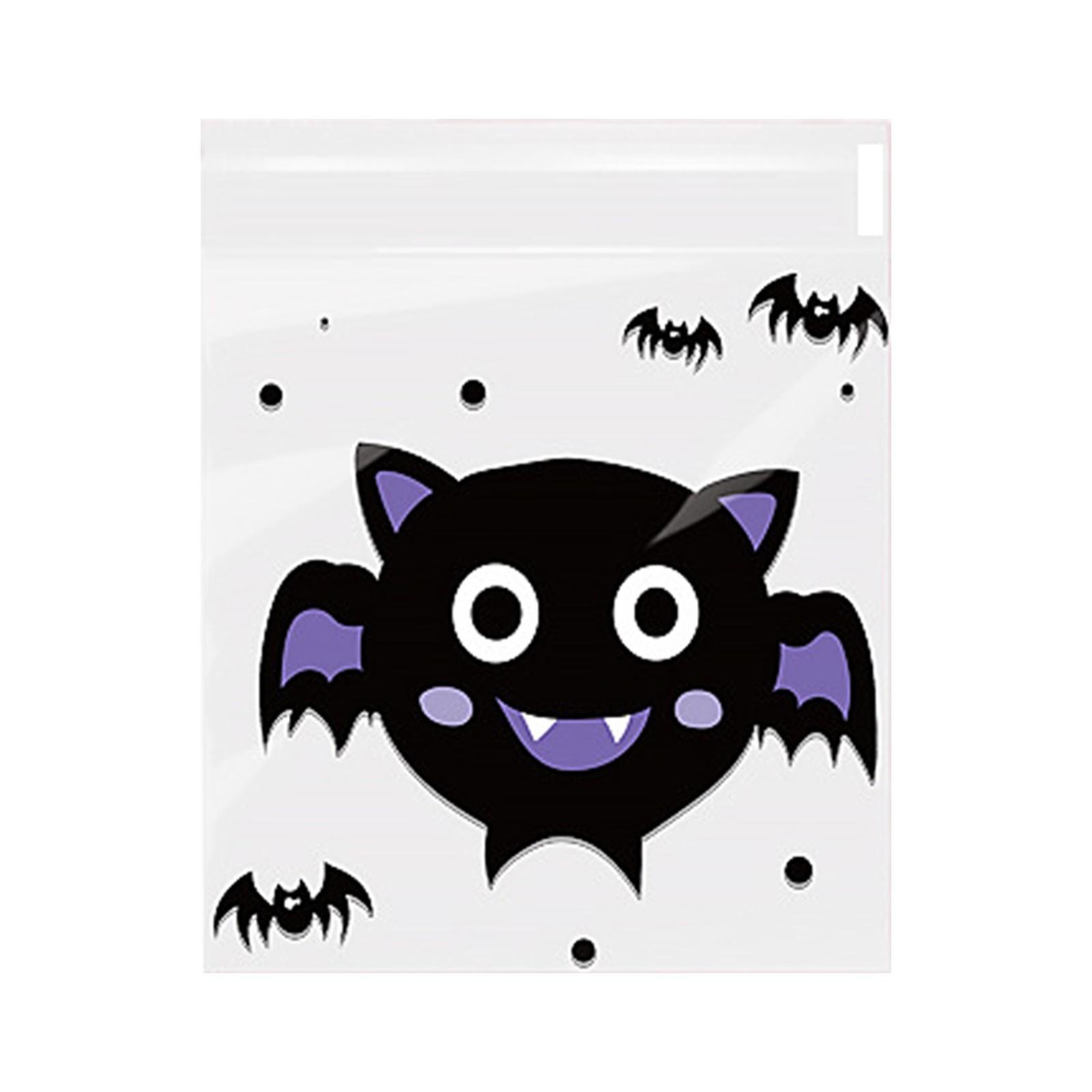 

Мешочки для печенья и конфет на Хэллоуин, самоклеящиеся мешочки для конфет, подходят для упаковки подарков на вечеринку в честь Хэллоуина One Size