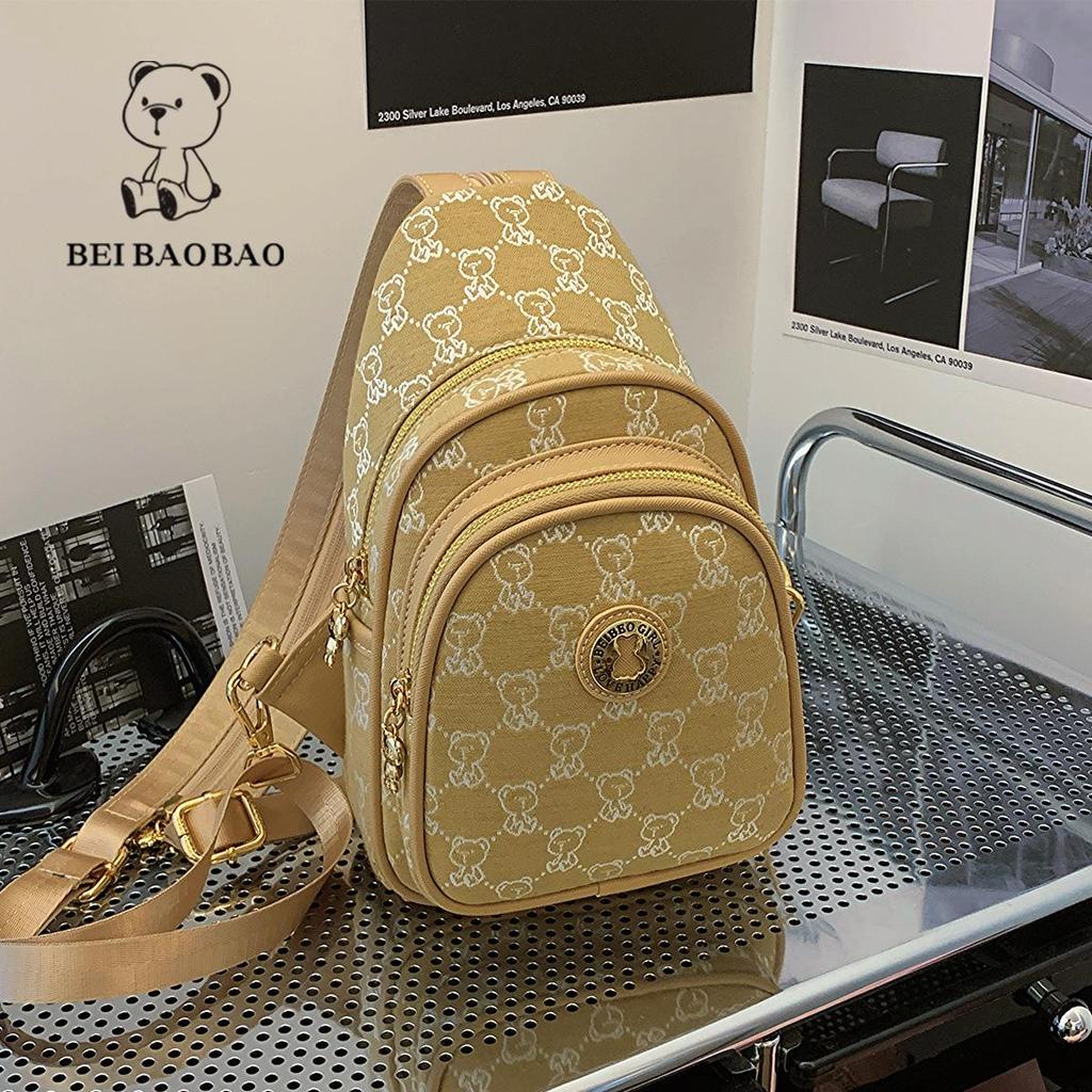 Women's Summer Canvas Chest Bag: Stylish, Atmospheric, Small Backpack
