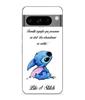 Case - MANIACASE - Google Pixel 8a Pro - Soft - Black - Stitch-lilo-family-white Pattern