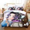 Kochou Shinobu Bedding Sets Anime Demon Slayer Comforter Bed Cover Duvet Cover Pillow Case Twin Single Queen King Teens Gifts